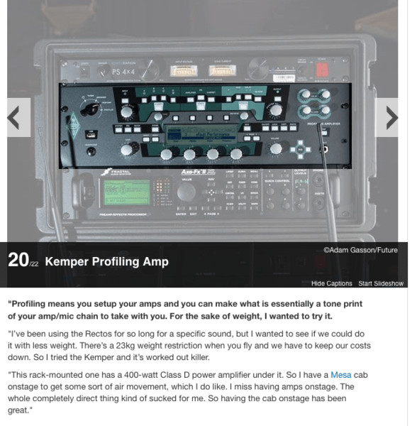Devin Townsend's Kemper Profiler Rack Guitar Amp System Equipboard®