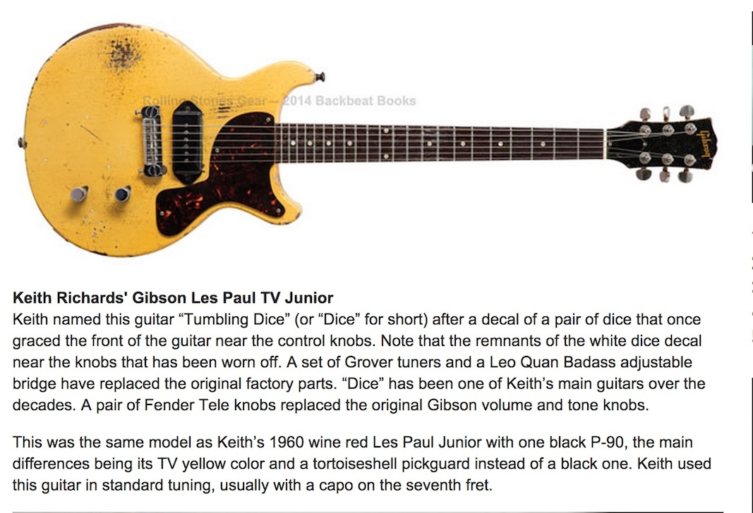 Keith Richards' Guitars, Gear & Amps Equipboard