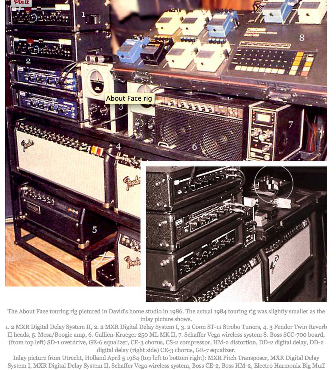 David Gilmour's Guitar Gear, Pedalboard & Equipment Equipboard