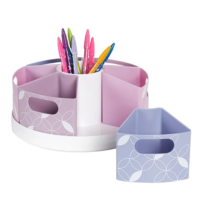 Medium Mid Century Circles Rotating Desk Organizer Erin Condren