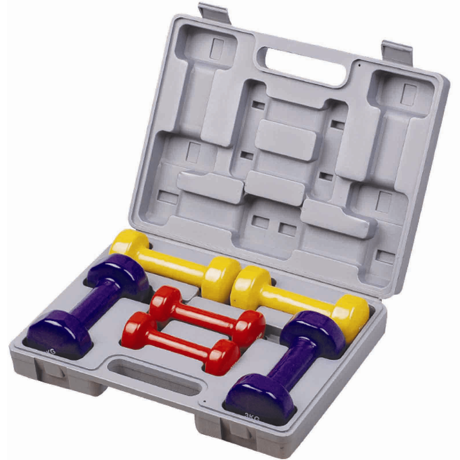 MAX FITNESS 6KG DUMBBELL WEIGHTS SET CARRY CASE HOME GYM/EXERCISE