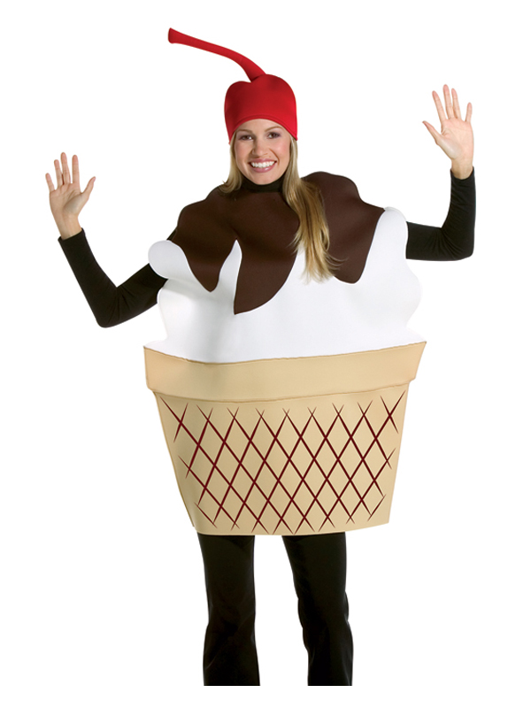 Adult Ice Cream Sundae Fancy Dress Food Costume (STD)