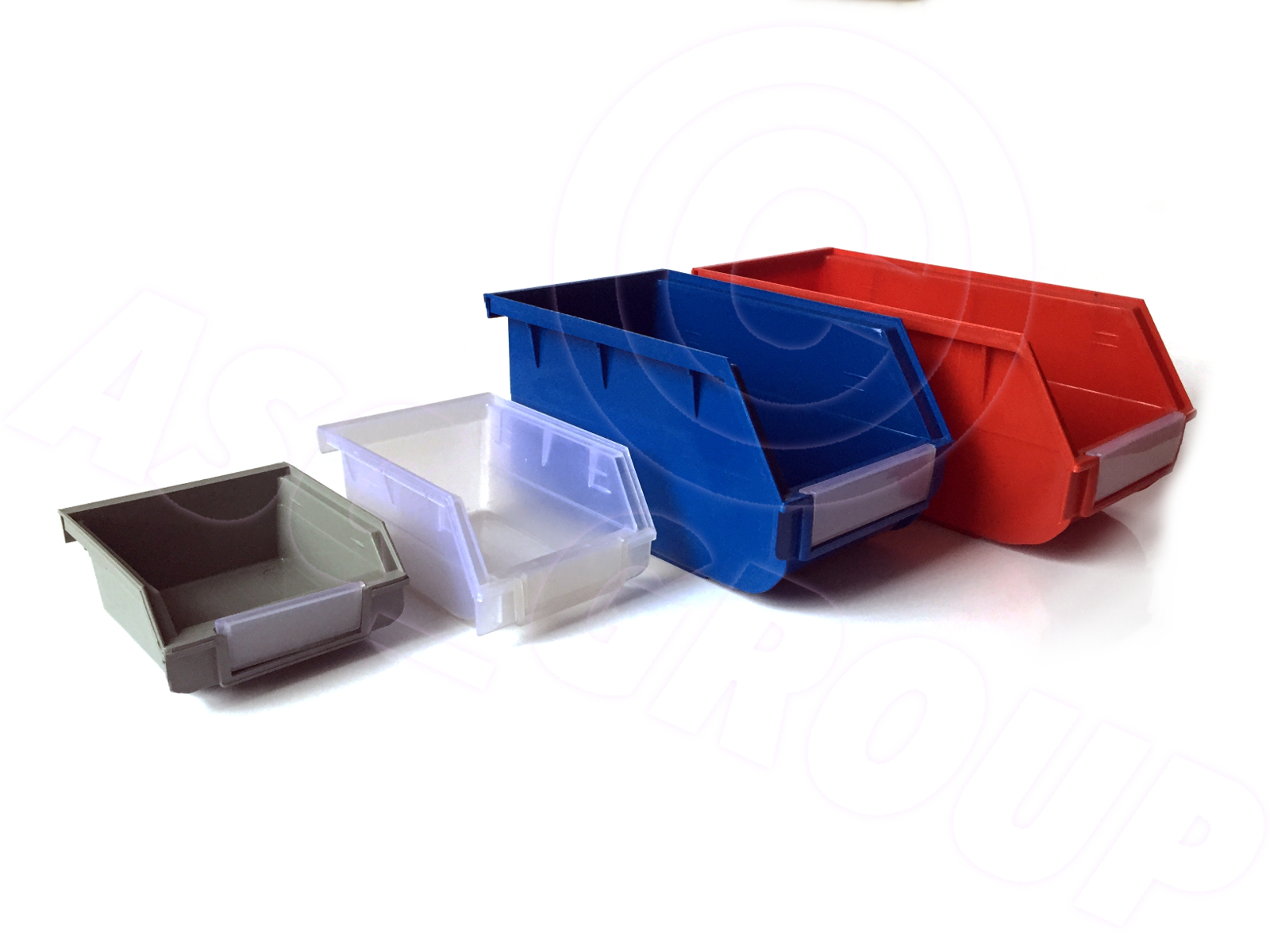 Wall Mount or Stackable STORAGE PARTS BINS boxes Various Sizes Colours
