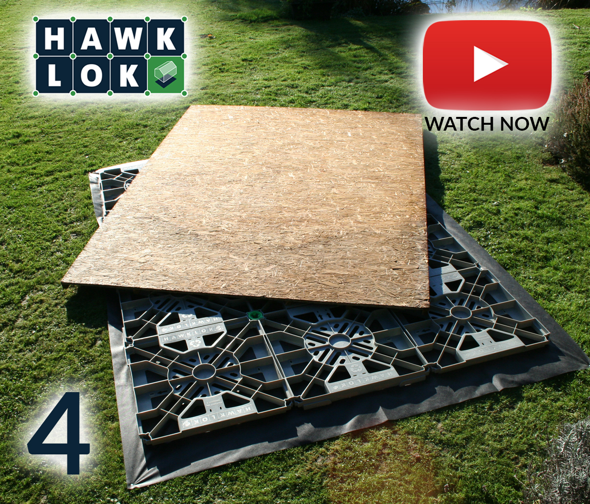 HAWKLOK SHED BASE KIT FOR GARDEN SHED/BUILDING ( ALL SIZES) + MEMBRANE