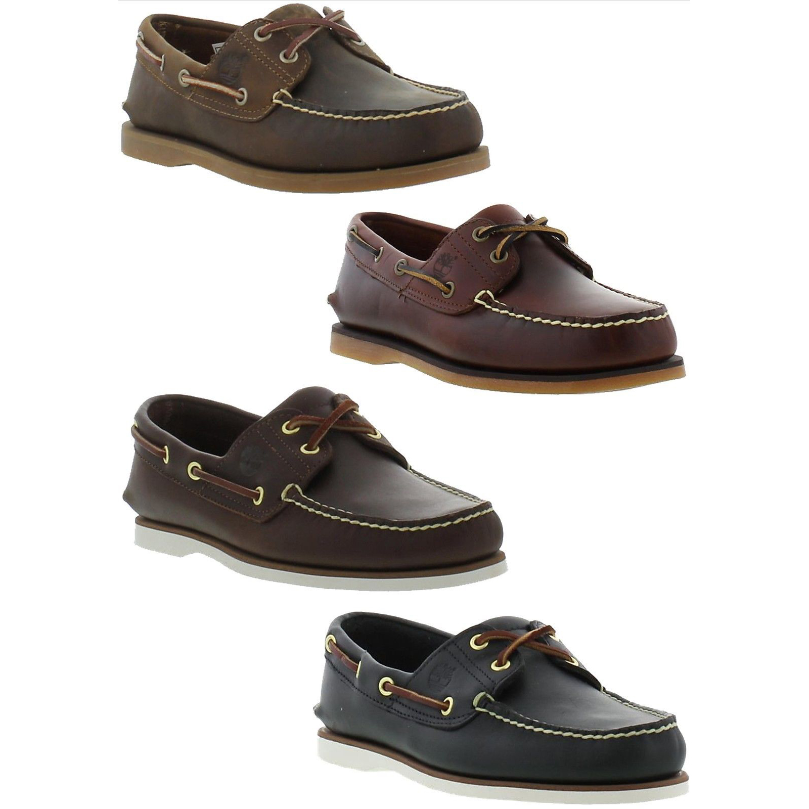 Timberland Classic 2 Eye Boat Shoe Mens Leather Deck Shoes Size UK 811