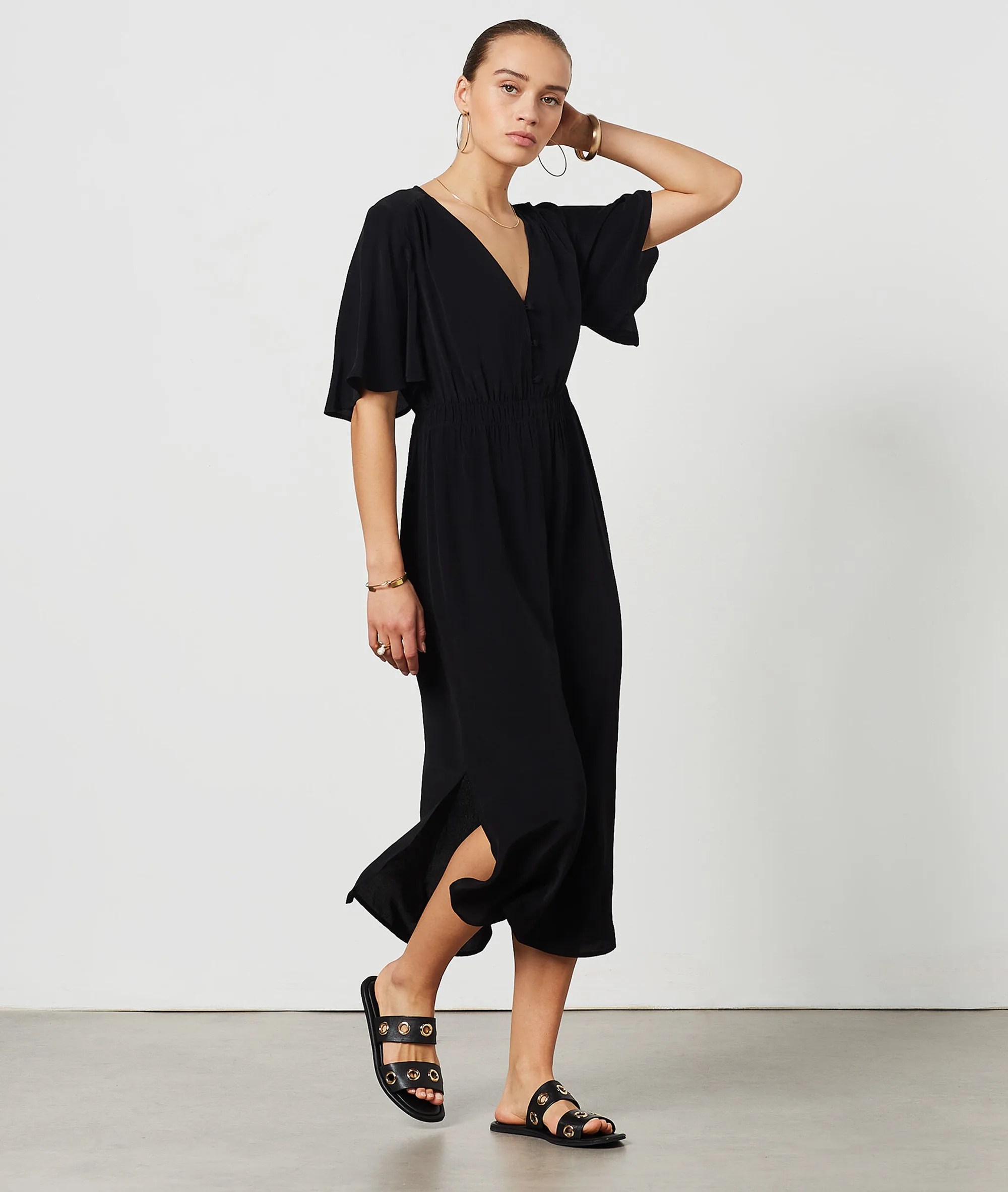 Robe longue fluide GARANCE NOIR ETAM