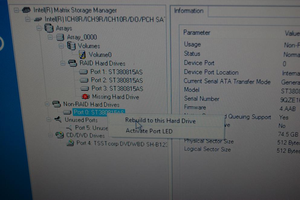 EVGA FAQ Making and rebuilding RAID features on X58 (ICH10R) controller.