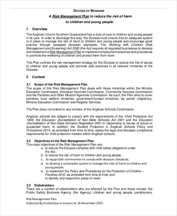 FREE 31+ Risk Plan Examples & Samples in PDF DOC Pages Google