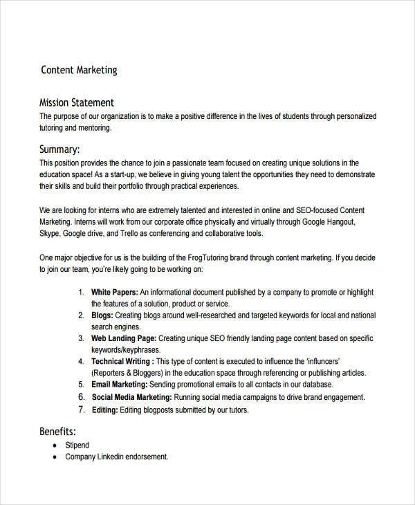 FREE 53+ Mission Statement Examples & Samples in PDF Word Pages