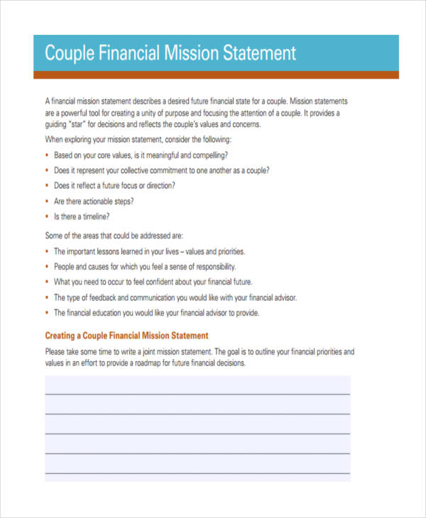 FREE 12+ Mission Statement Examples & Samples in PDF