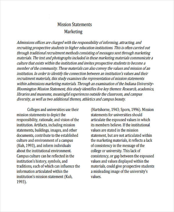 FREE 53+ Mission Statement Examples & Samples in PDF Word Pages