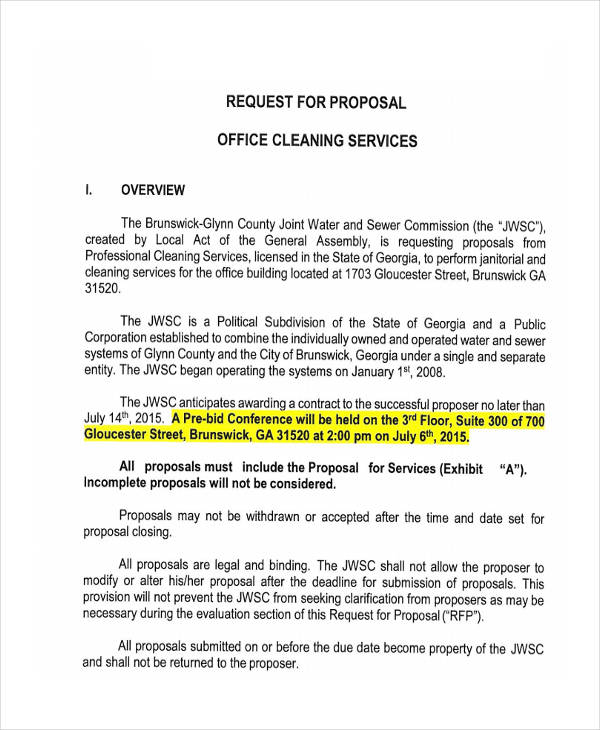 Request For Proposal 37+ Examples, Format, Docs, Word, Pages, How to Write, PDF