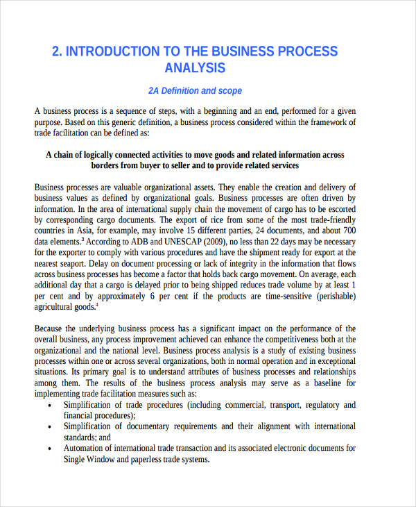 Process Analysis 11+ Examples, Format, Pdf
