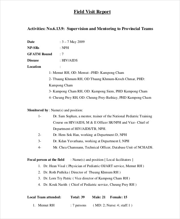 16+ Visit Report Examples in PDF MS Word Pages Google Docs Examples 16+ Visit Report Examples in PDF MS Word Pages Google Docs Examples