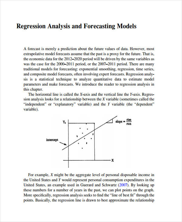 Regression Analysis 7+ Examples, Format, Pdf Examples