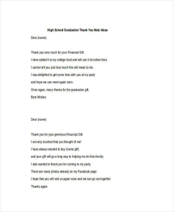ThankYou Note 42+ Examples, Format, Doc, Pdf