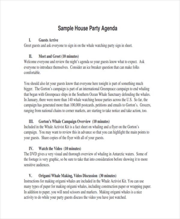 17+ Party Agenda Examples in PDF Examples
