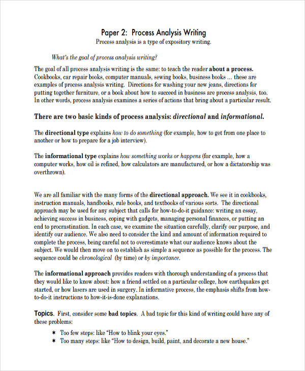 Process Analysis 11+ Examples, Format, Pdf