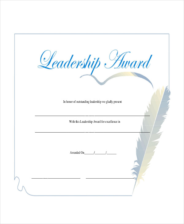 Outstanding Leadership Award Nomination Letter: 4 Templates