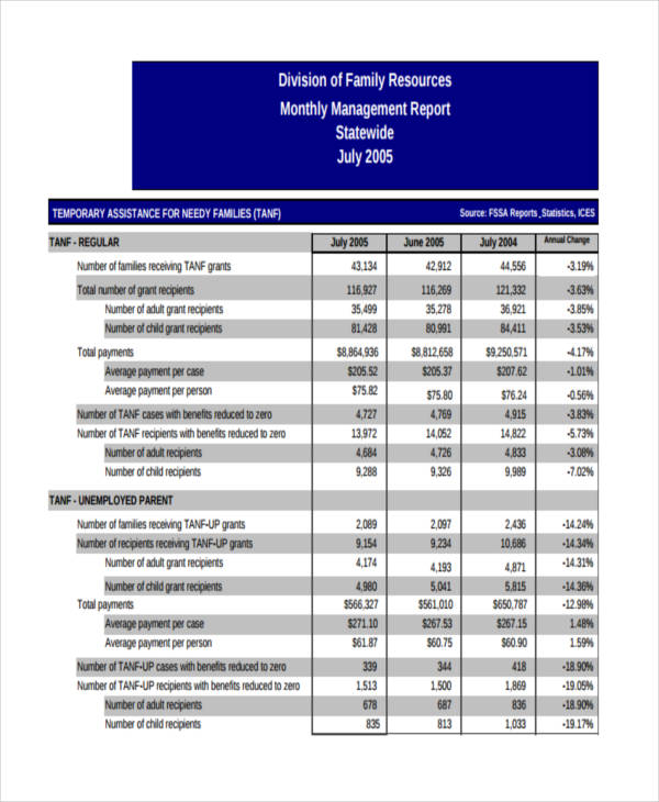 Monthly Report Examples 23+ Samples in PDF Word Pages Google