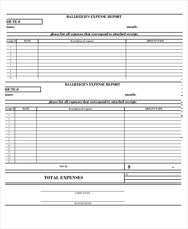 Expense Report Examples 36+ Samples in PDF Google Docs Pages