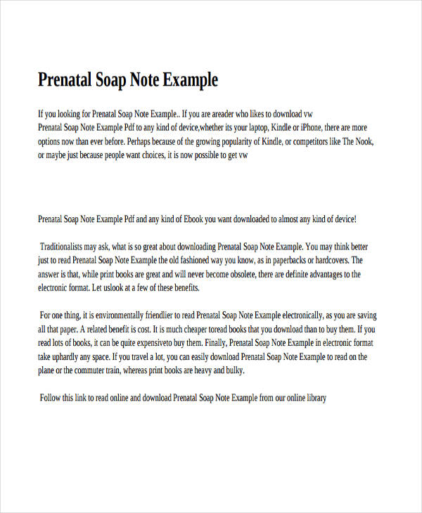 FREE 19+ SOAP Note Examples in PDF Examples