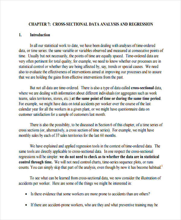 Regression Analysis 7+ Examples, Format, Pdf Examples