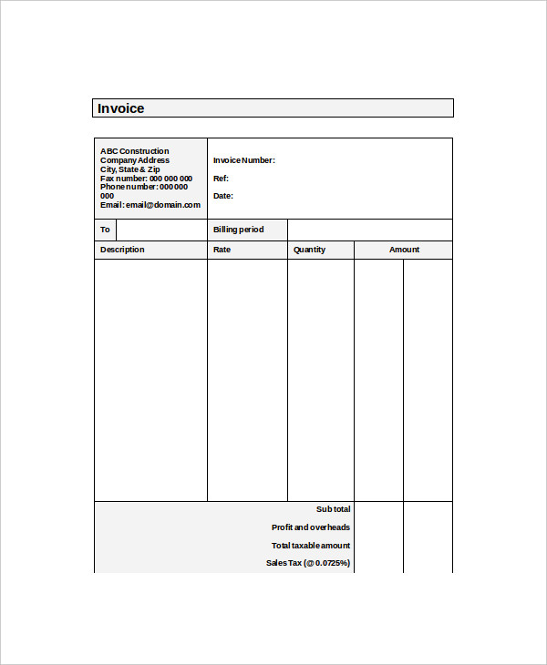 FREE 5+ SelfEmployed Invoice Examples & Samples in PDF