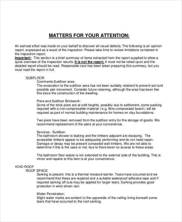 50+ Inspection Report Examples in PDF MS Word Pages Google Docs