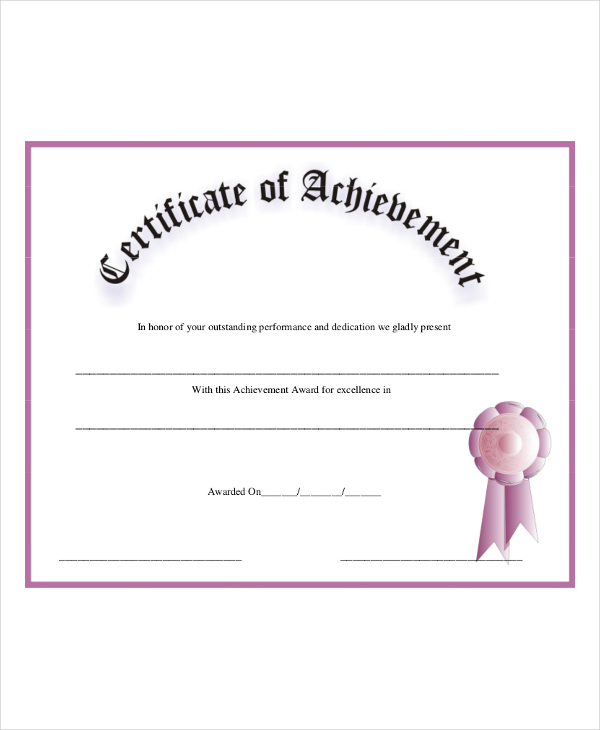 Award Certificate 23+ Examples, Format, Pdf