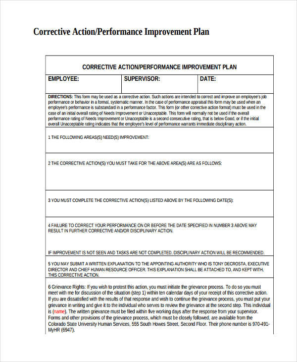 FREE 14+ Performance Improvement Plan Examples & Samples in PDF Word