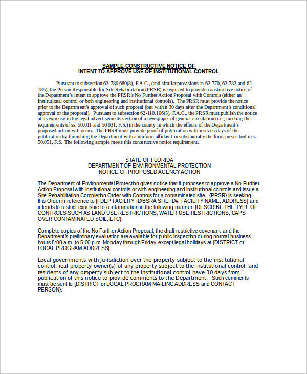 Constructive Notice 6+ Examples, Format, Pdf Examples