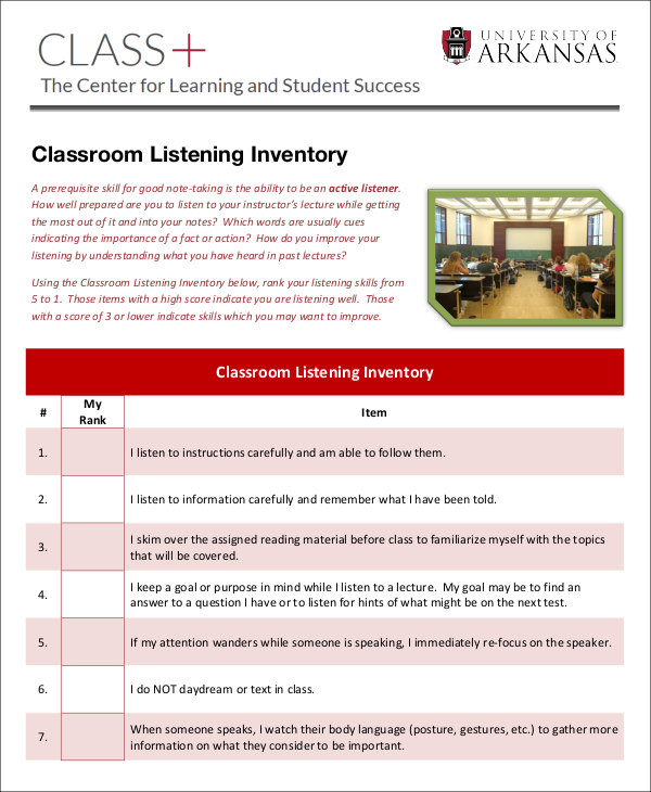 Classroom Inventory 7+ Examples, Format, Pdf