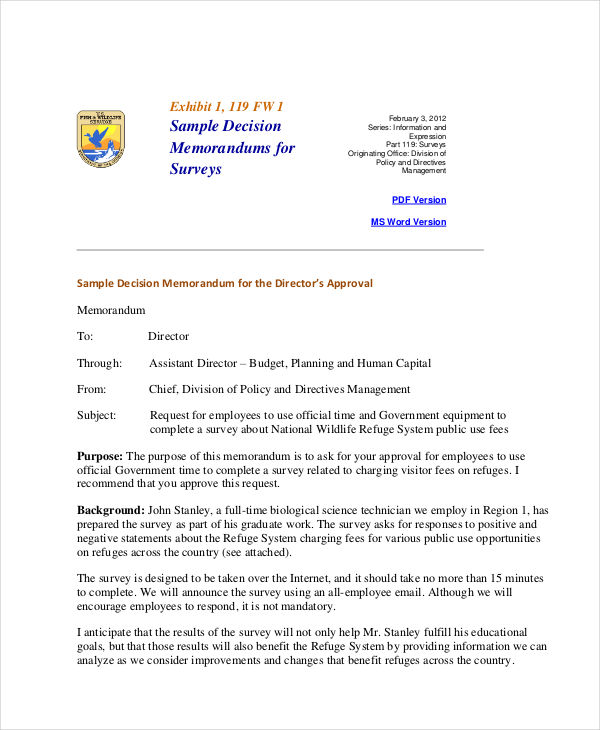 Decision Memo 8+ Examples, Format, Pdf Examples