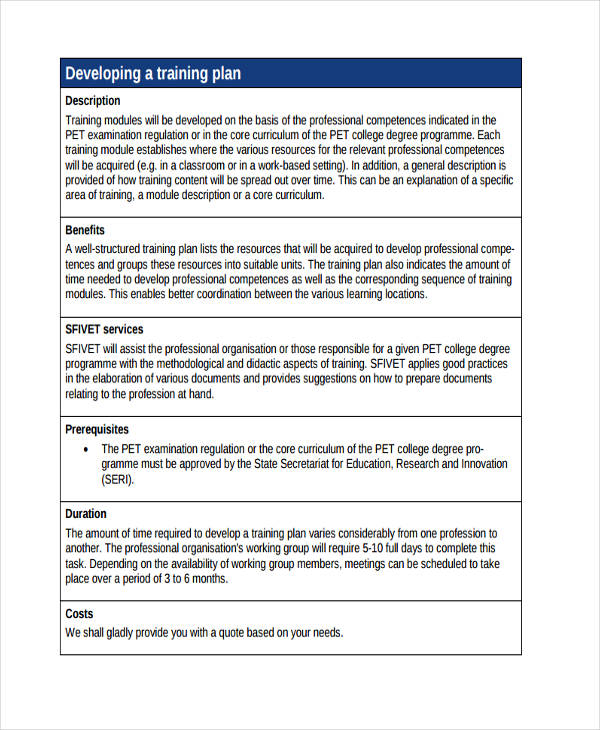 Training Plan 35+ Examples, Format, How to Create, Pdf