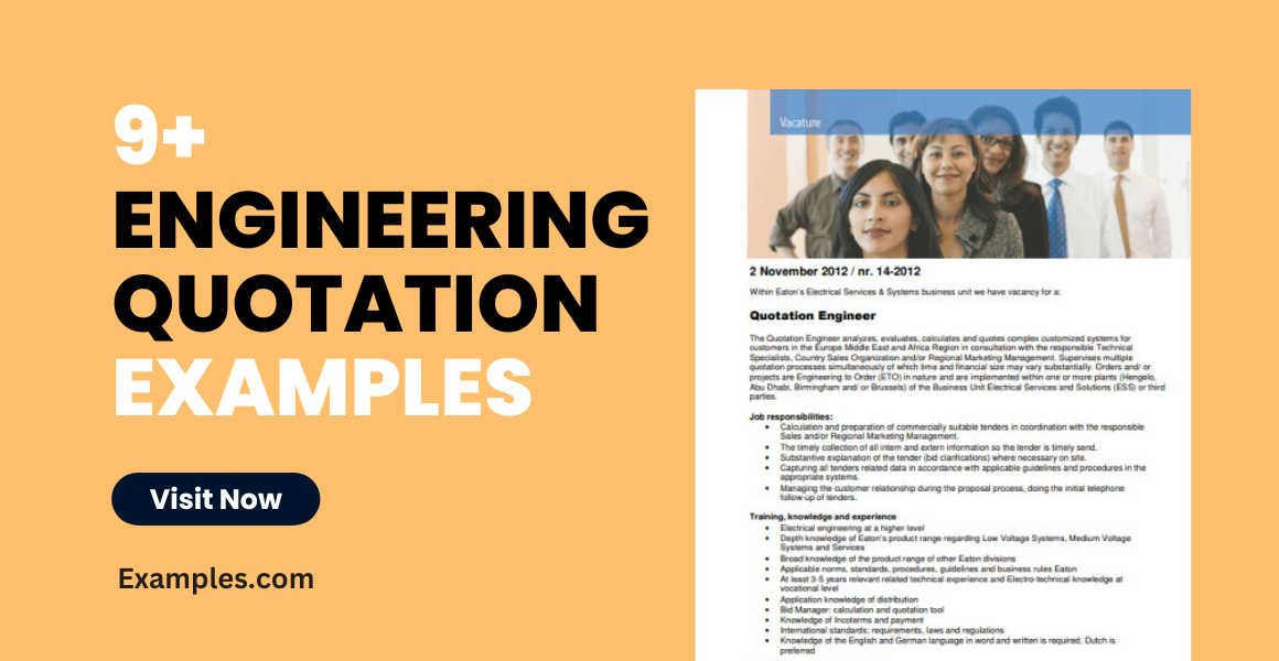 Engineering Quotation 8+ Examples, Format, Pdf