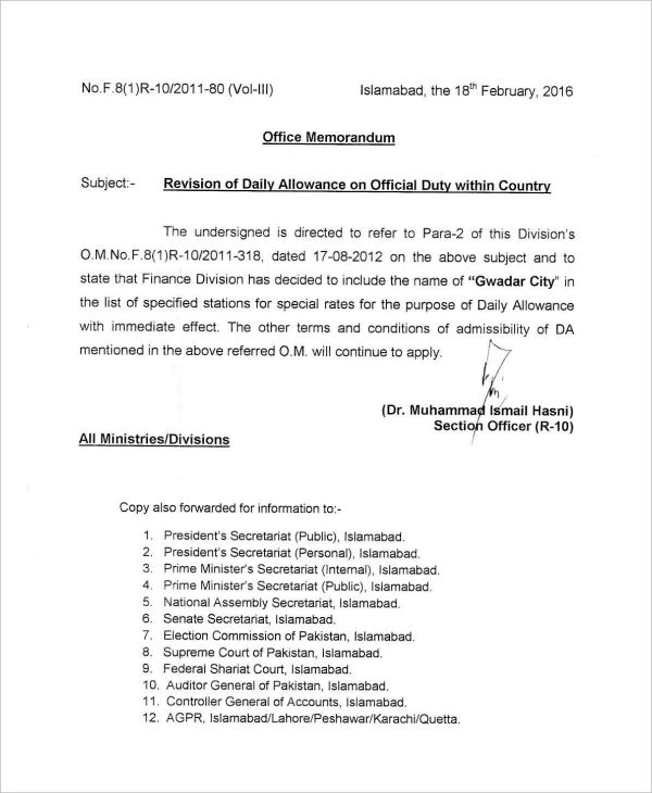 Office Memo 27+ Examples, Format, Pdf