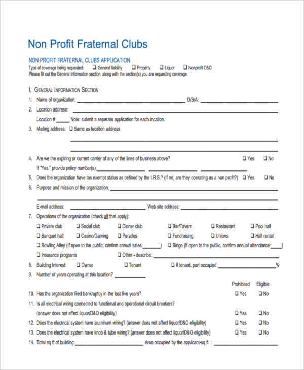 Club Application 11+ Examples, Format, How to Fill, Pdf