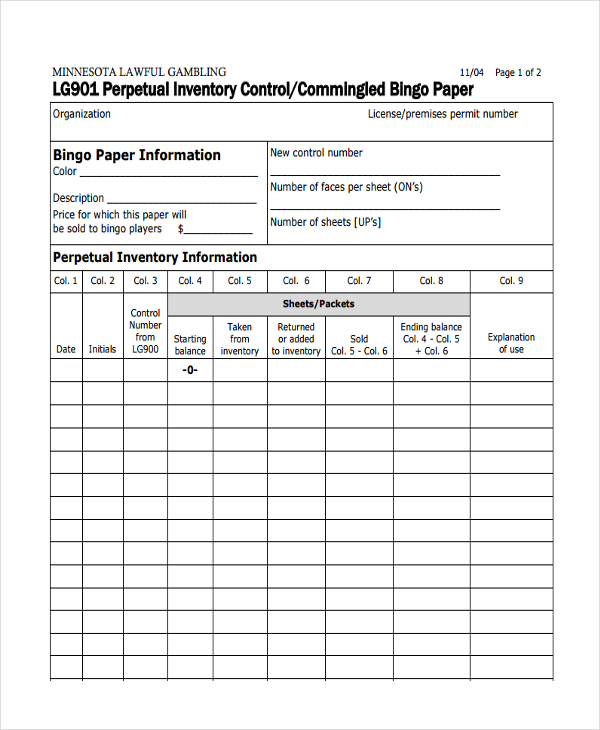 FREE 23+ Inventory Examples in PDF Examples