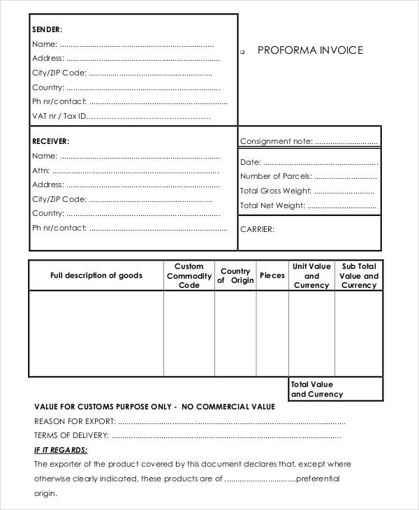 Proforma Tax Invoice Rms Help Centre