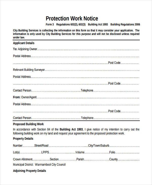 FREE 6+ Work Notice Examples & Samples in PDF Examples