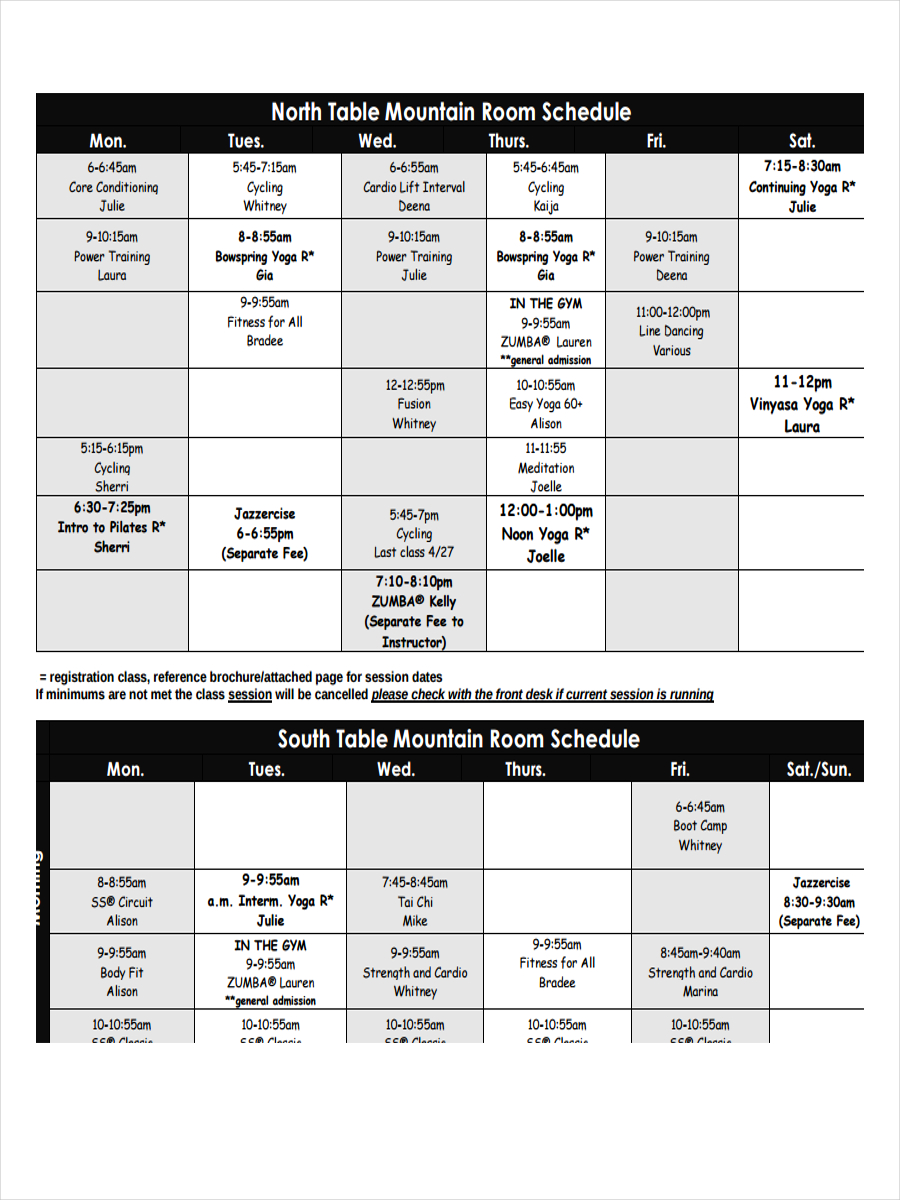Crosstown Lifetime Group Fitness Schedule Pdf / 8+ Fitness Calendar