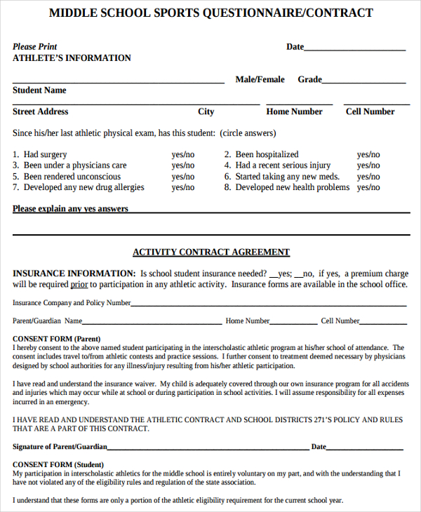 Sports Questionnaire 6+ Examples, Format, How to Make, PDF