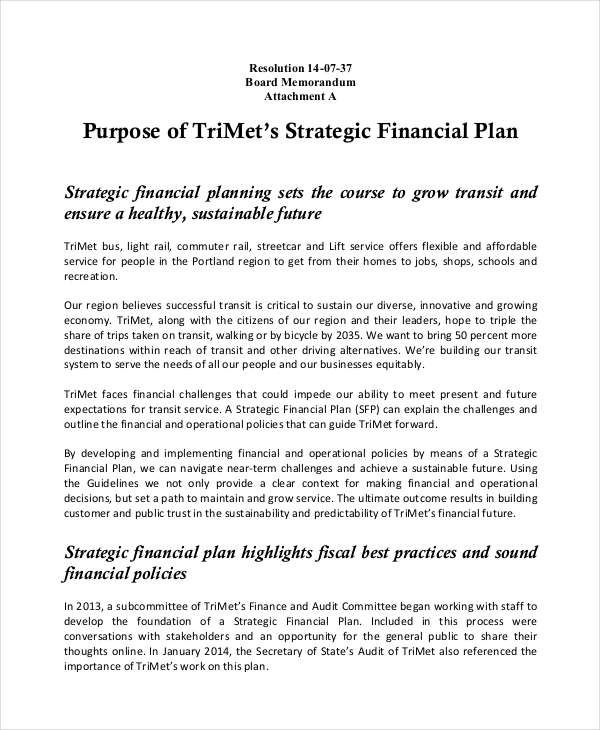 FREE 11+ Financial Plan Examples & Samples in PDF Word
