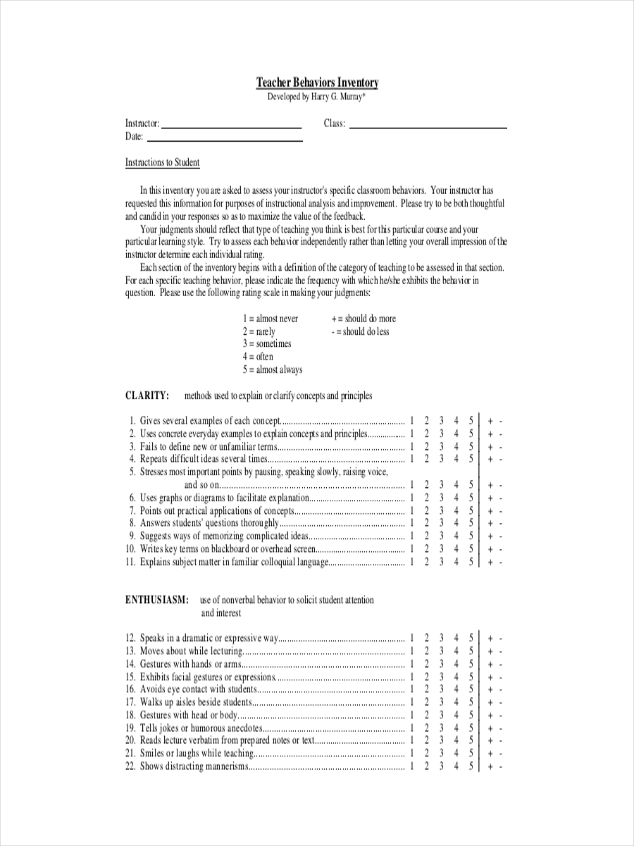 Classroom Inventory 7+ Examples, Format, Pdf Examples