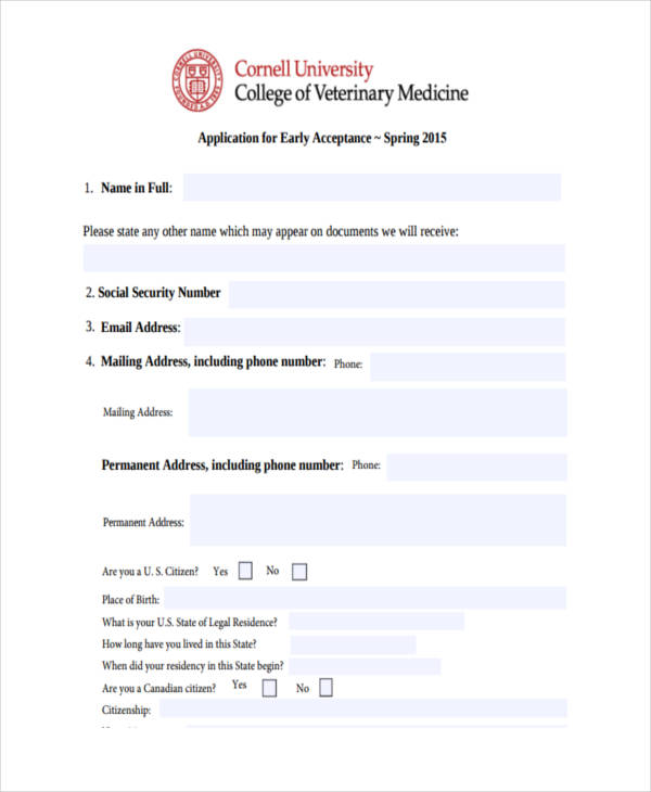 College Application 15+ Examples, Format, Word, Google Docs, Tips, Pdf
