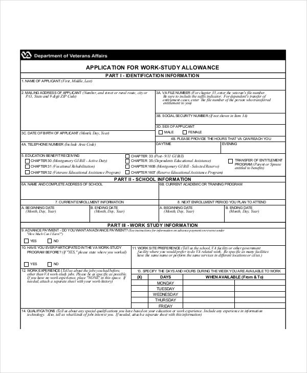 FREE 9+ Work Application Examples & Samples in PDF DOC Examples FREE 9+ Work Application Examples & Samples in PDF DOC Examples