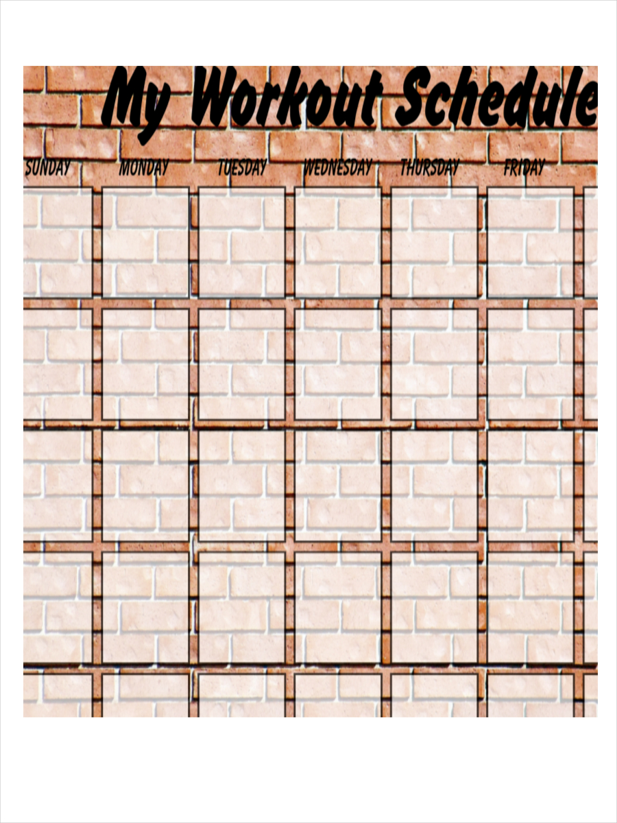 Exercise Schedule 7+ Examples, Format, How to Plan, PDF