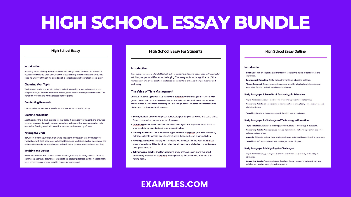 High School Essay 10+ Examples, Format, Pdf Examples