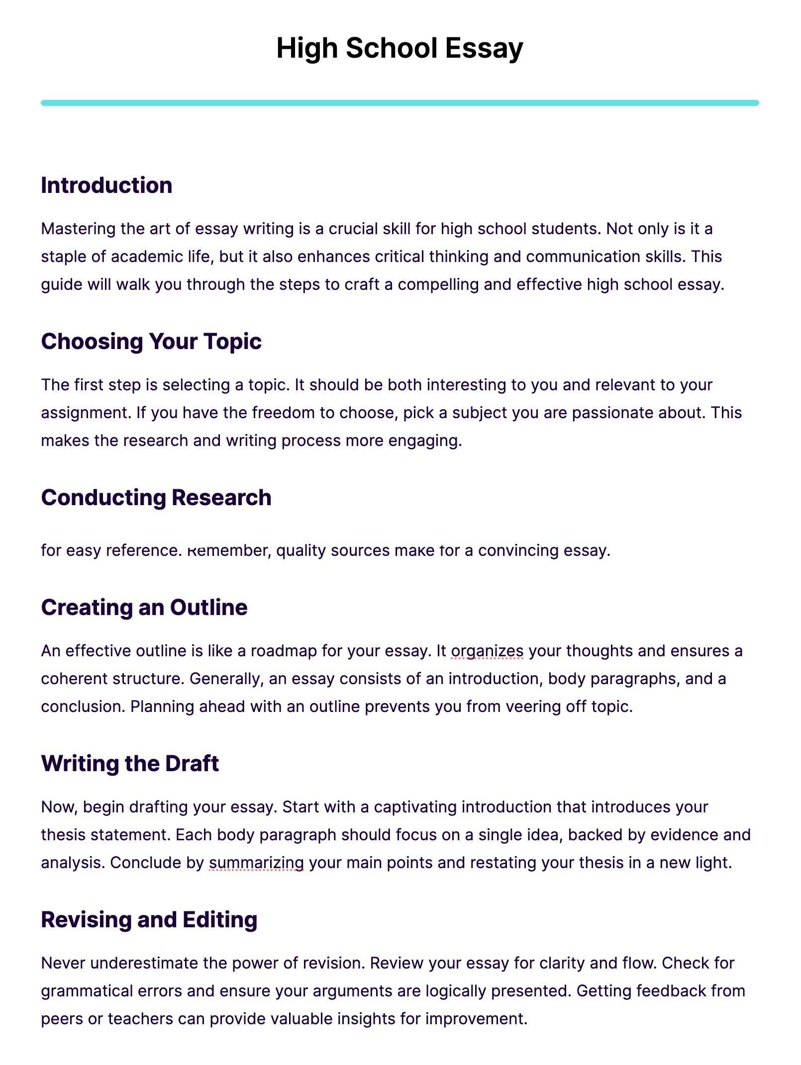 High School Essay 33+ Examples, Format, How to, Pdf